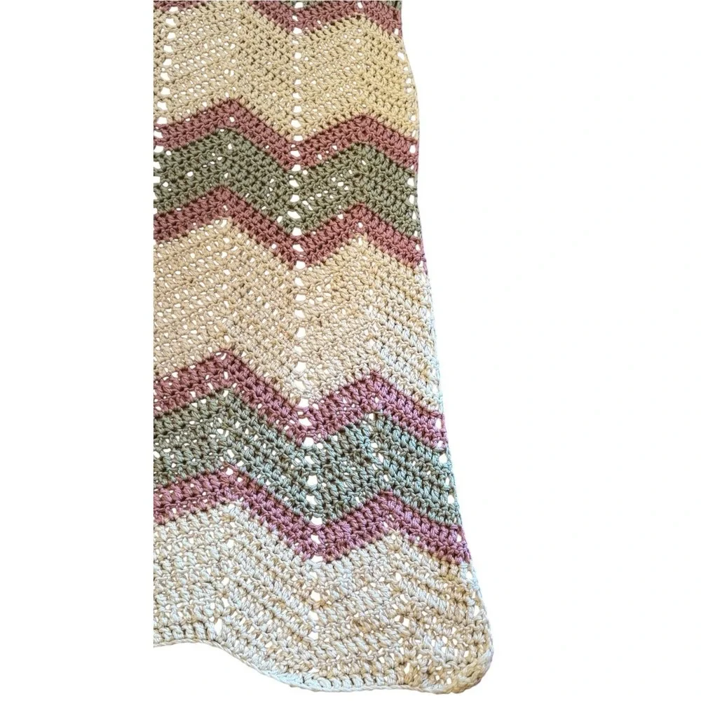 Vintage Handmade Crochet Throw 76
